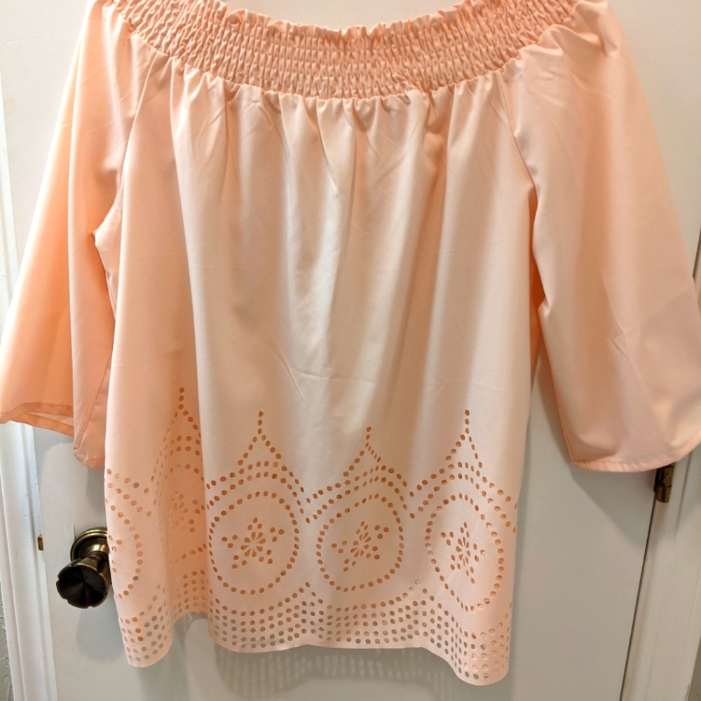 Pink off shoulder top